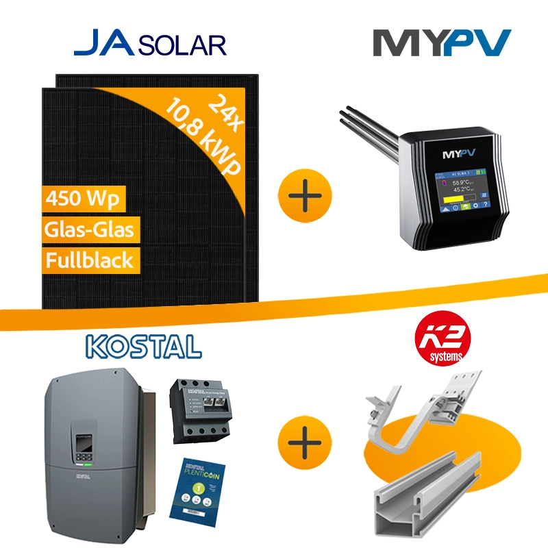 Netzgekoppelte 10 kWp Photovoltaikanlage mit Heizstab