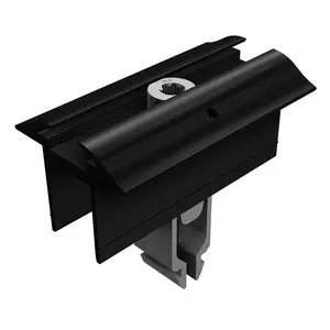 SL Rack Mittelklemme mit Erdung, schwarz eloxiert