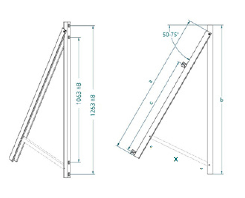 Diagramm, Handlung, Messungen, Solarintens dim, Dachfenster, Spaltmaß, Kaltblech, Bildungszeichnung, Sonnenschutz, Fensterfalz, Verstellbarer Halter, Scharnier, Montageanleitung