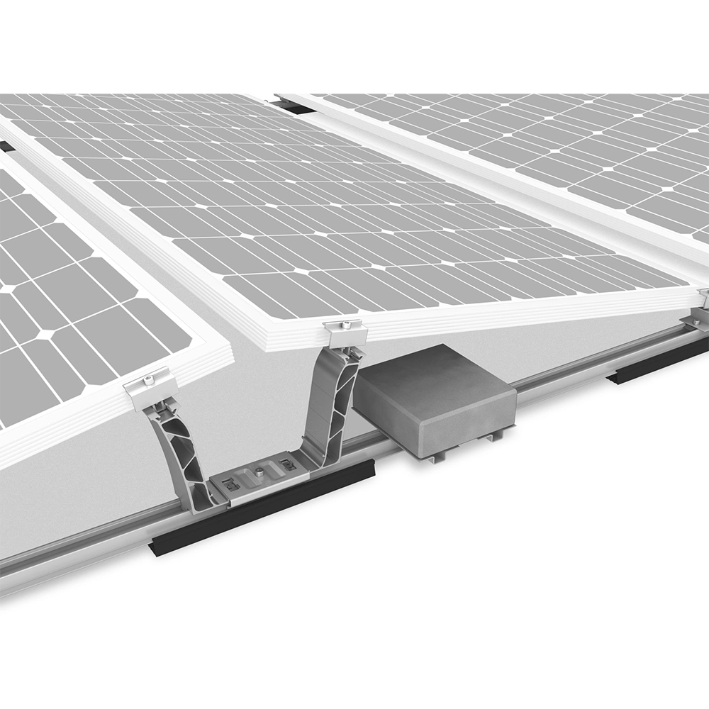 Solarmodul-Halterung, Dachmontage, Aluminium, Montageschiene, Modulklemme