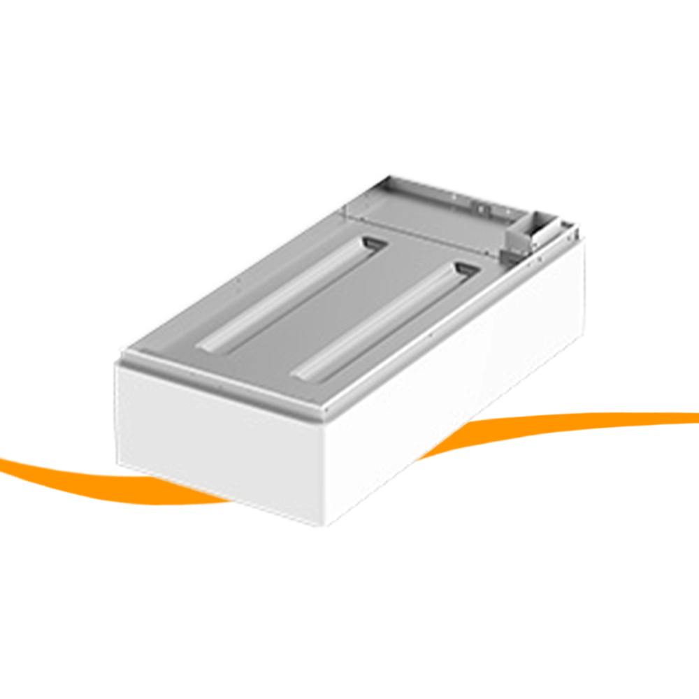 Metallgehäuse, Rechteckige Box, Silberweiß, Doppelte Führungsschienen