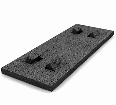 K2 Bautenschutzmatte BSP ALU Wing Solar 470x180 18mm, Schotter, Plattenbelag, Beton, Fußmontage-Nut, Nut-Schnittfläche,  Kies ,  Pflasterstein,  Granulat,  Steinplatte,  Drainageplatte