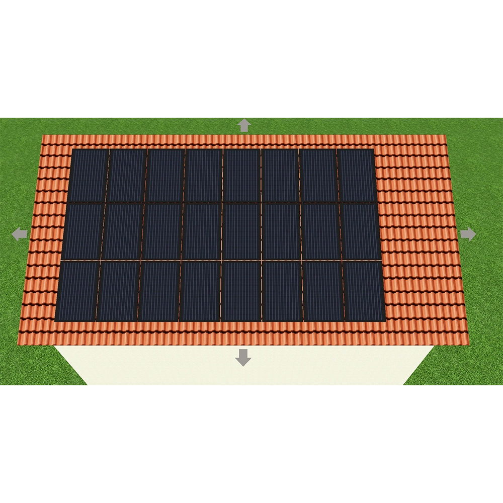 Solarmodule, Dachmontage, Photovoltaik, schwarze Module, Ziegeldach