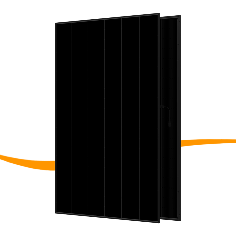 Solarmodul, Photovoltaikmodul, schwarzer Rahmen, monokristallin, Glasoberfläche