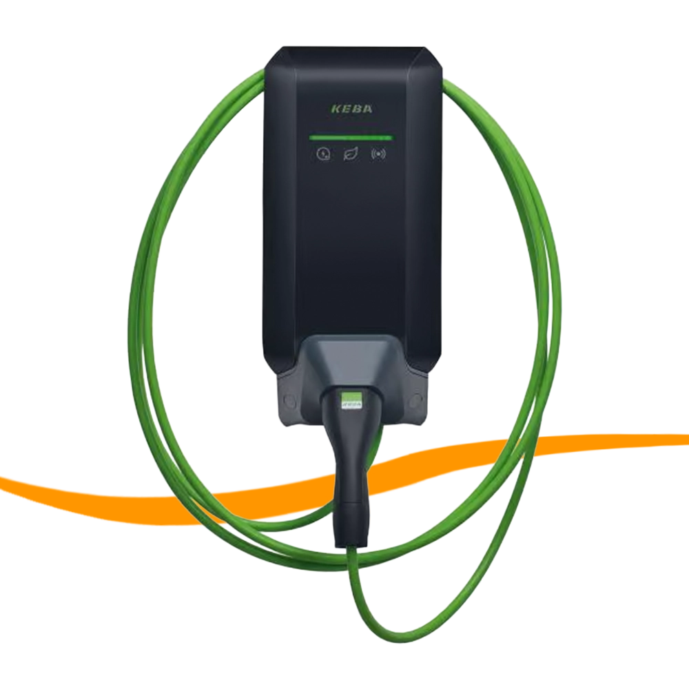 Ladestation, Elektroauto, Ladekabel, Grün, EVSE