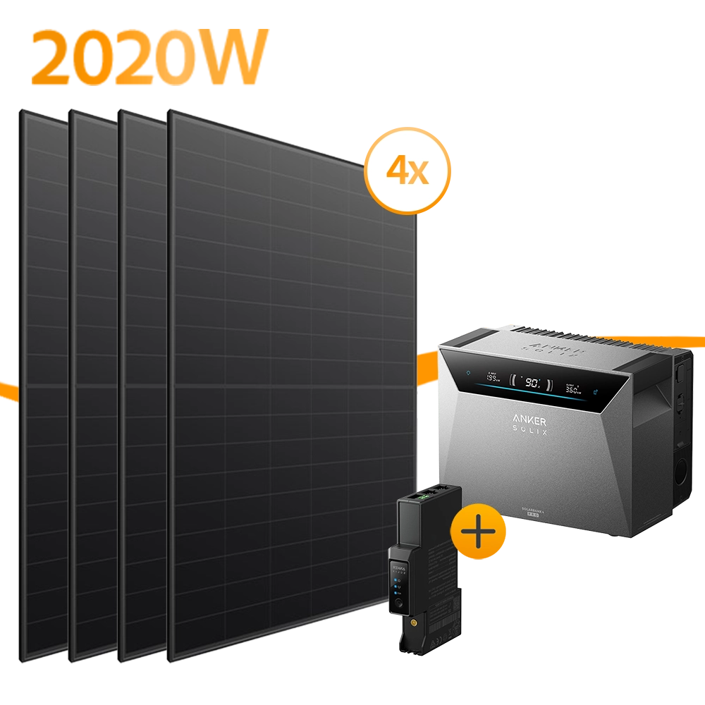 Solarladung, Solarmodul, 4x, Batterie, Wechselrichter, Solarmodul, Solaranlage, 24V, Wechselrichter-Batterie-Set, 4 Stück, Solarmodul, Solarpanel, 4x, Wechselrichter, Batterie