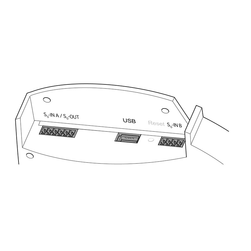 Anschluß Solar-Log 300 oben