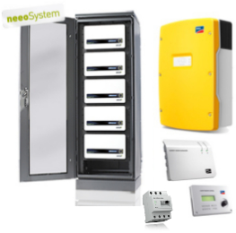 neeoSystem Set 5, Stromspeicher, Speicherbatterie, Batteriebox, Solaranlage, Weiss/Schwarz, Klimagerät, Durchlauferhitzer, Elektroheizung, Weißer Kästen, Batterie/Schrank??
