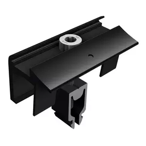 SL Rack Endklemme mit Erdungspin schwarz