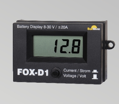 SunWare FOX-D1 Displayanzeige, 20A, 8-30V