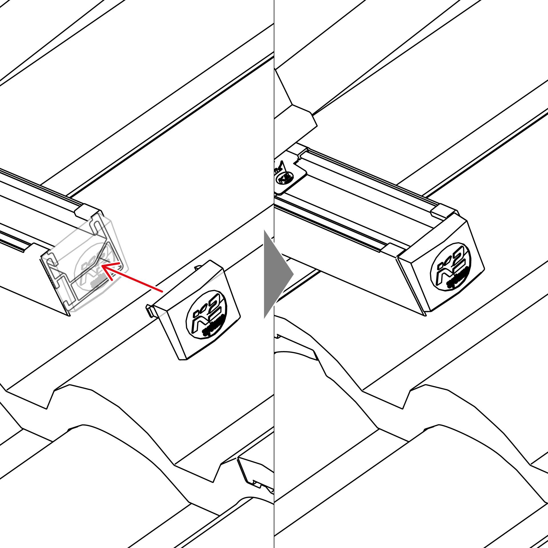 K2 Systems Endkappe für K2 SingleRail 36
