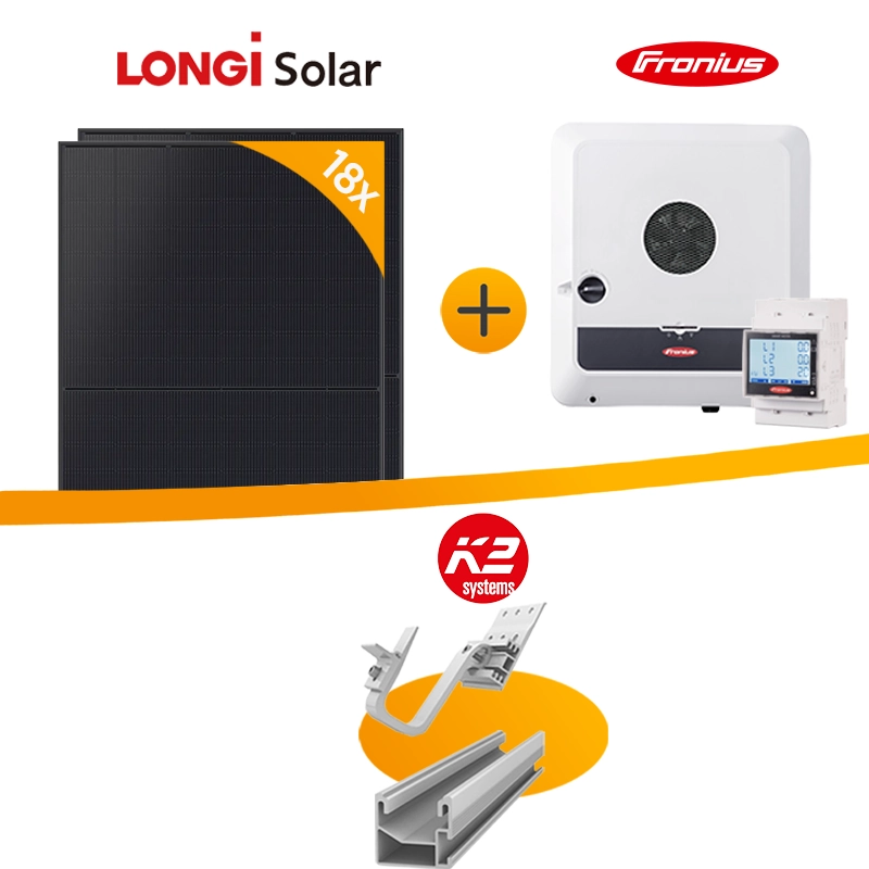 8,7 kWp PV-Anlage LONGi Solar + Fronius GEN24
