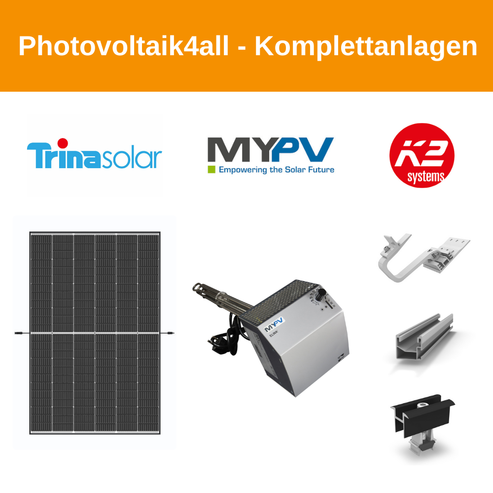 Netzautarke 2,5 kWp Photovoltaikanlage mit Heizstab für Ziegeldach