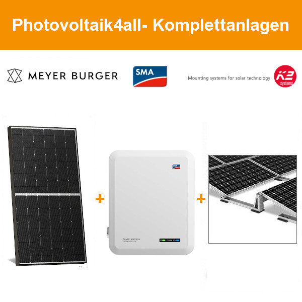 11 kWp Meyer Burger White / K2 Flachdach Süd