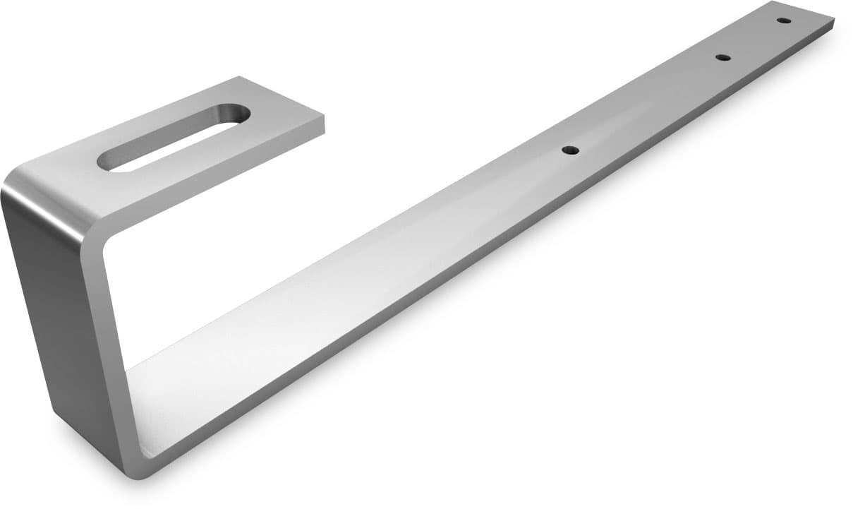 L-Bügel, Metallhalter, Winkelhalter, Aluminium, Bohrungen