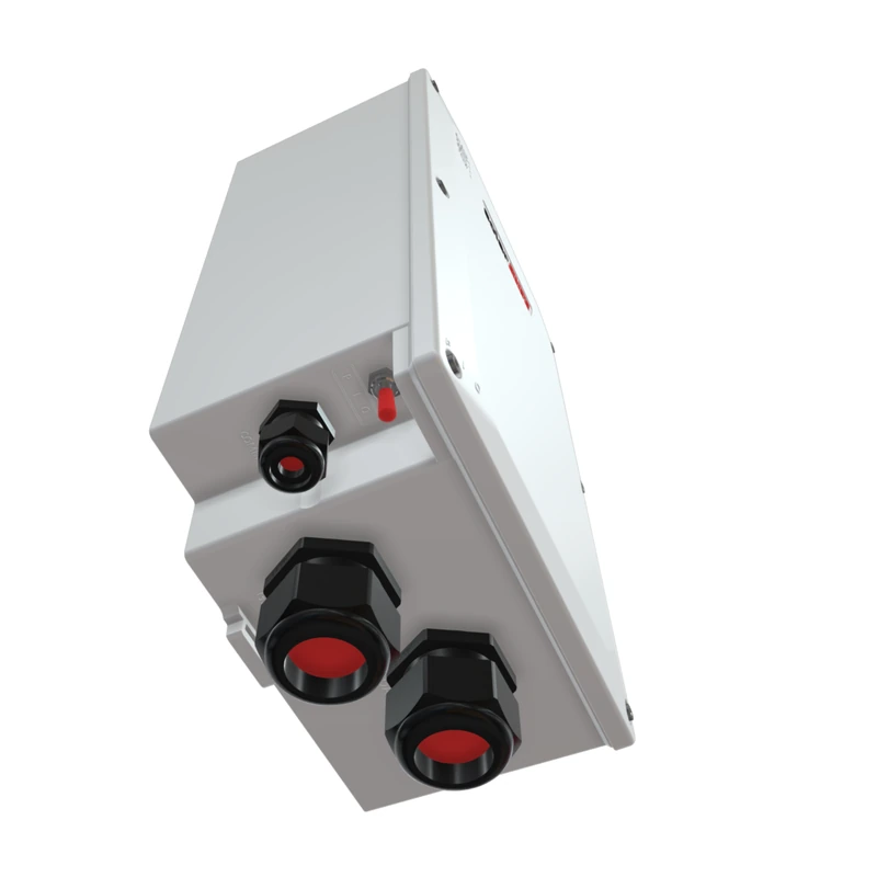 electrical box, junction box, control panel, red knob, industrial outlet