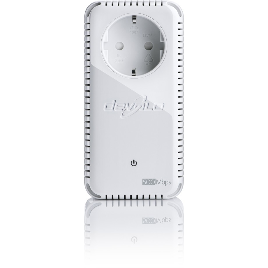 WLAN-Repeater, Routern/Modem, Power-Switch, 500 Mbps, Plug-in Gerät, Powerline-Adapter, Wandsteckdose, Weiß, Runde Steckdose, 500 Mbps
