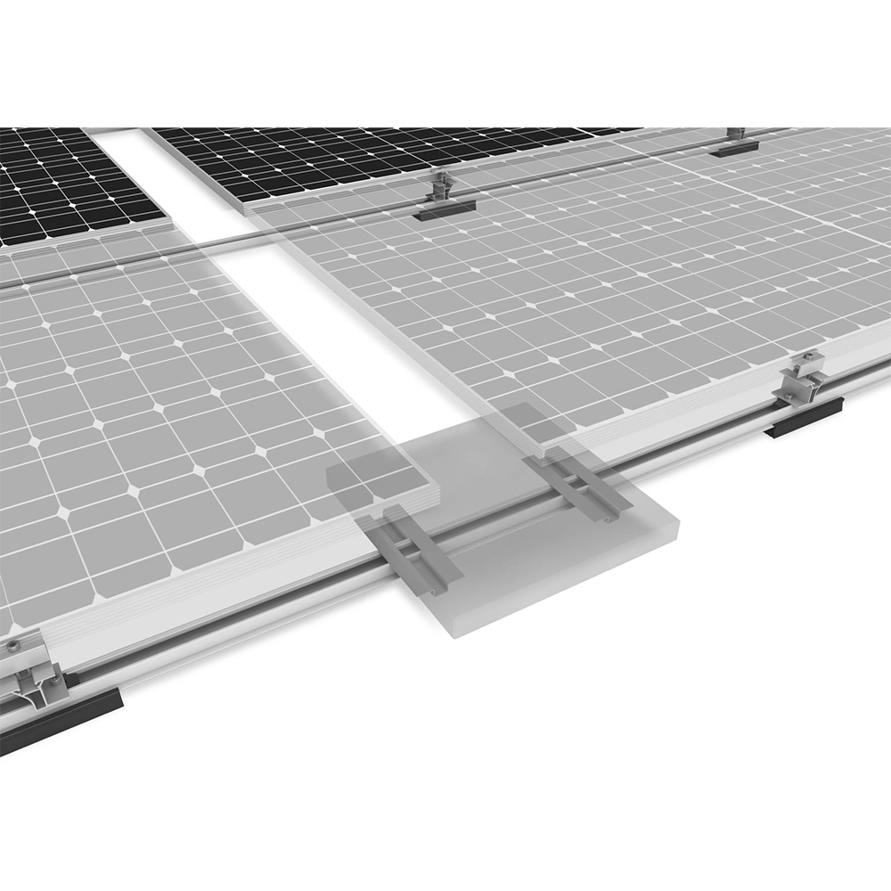 Solarmodul, Dachmontage, Montageschiene, Aluminiumrahmen, Photovoltaik