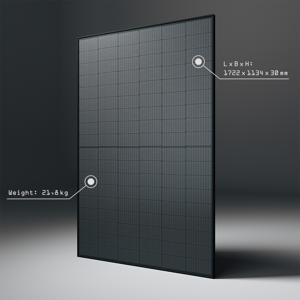Solarmodul, PV-Panel, Solarzellen, Gewicht 21,8 kg, Maße 1722x1134x30 mm, Solarmodul, Solarpanel, Solarpanel, Polycristallin, Gewicht-22.8kg