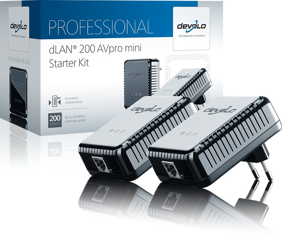 Develo dLAN® 200 AVpro mini Starter Kit professional