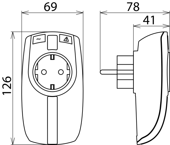 Steckdosenadapter, Reiseadapter, EU-Stecker, Kabelaufnahme, Gehäuse, Steckeradapter, EU-Stecker, Beidseitig, Industriestandard, Kabelschnittstelle