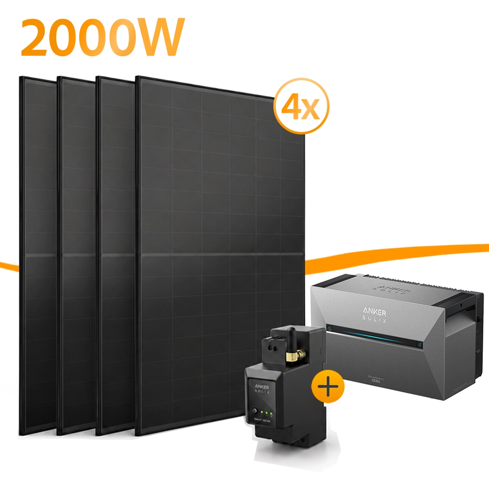 Solarmodul, PV-Solarmodul, Solarpanel, Wechselrichter, 4x, Solarladung, Solarmodule, Solarpanel, Wechselrichter, Batterie-Upgrade