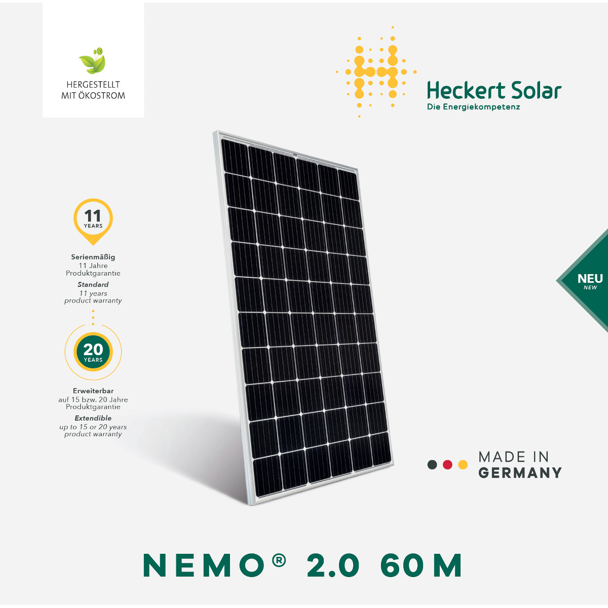 Heckert NeMo® 2.0 60 M 315 Watt (5BB) PV4-S