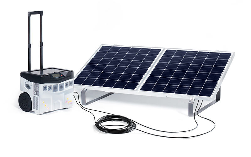miniJOULE Island mit 200 Watt Solarmodul