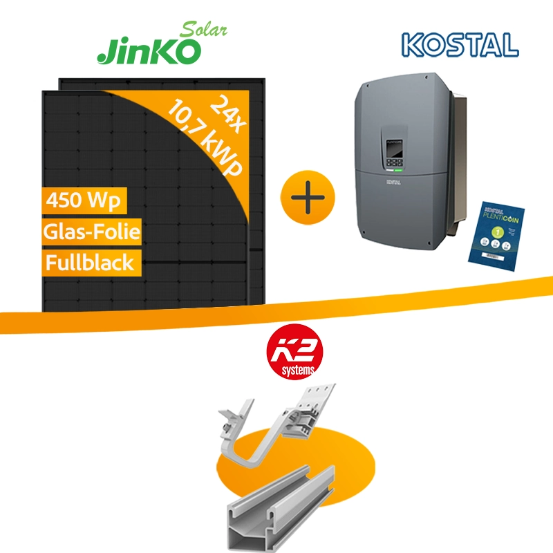 11 kWp PV-Anlage JA Solar 460 Fullblack + Kostal PLENTICORE plus
