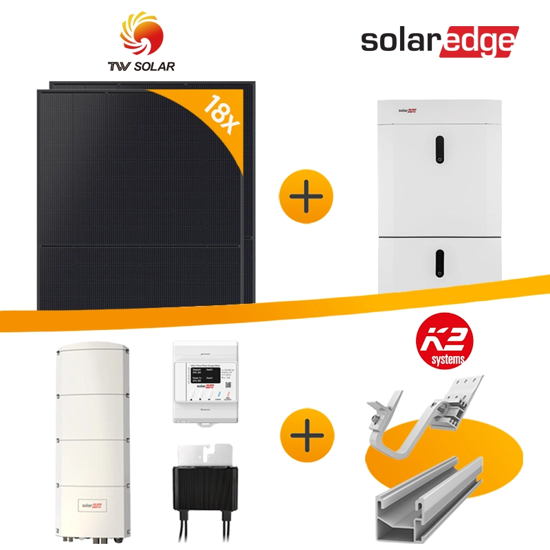 8 kWp Tongwei PV-Anlage + SolarEdge Wechselrichter & Speicher