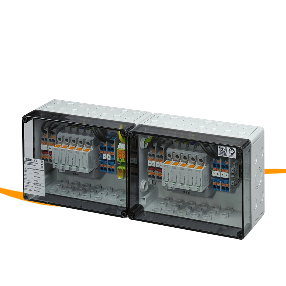 Elektroverteiler, Anschlusskasten, Kunststoffgehäuse, Rauchklappe, Transparente Abdeckung