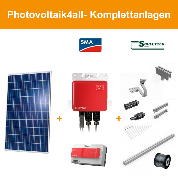 1 kWp Photovoltaikanlage mit SMA Modulwechselrichter