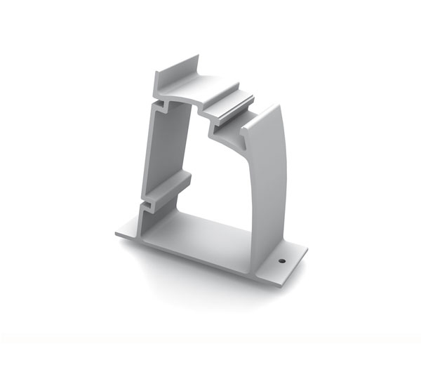 K2 S1000 Dome, Stabilisator, Haltewinkel, Metallprofil, U-förige Halterung, Wandhalterung, Halterung, Metall, Weiß, Feder, Profil