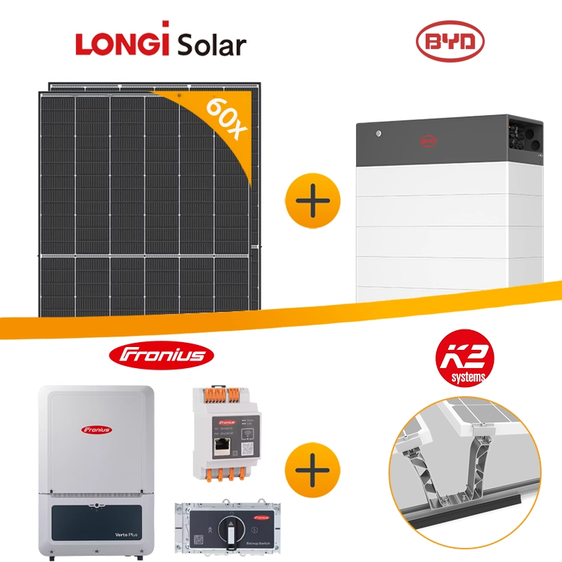 29 kWp LONGi - Fronius Flachdach Komplettanlage mit Speicher
