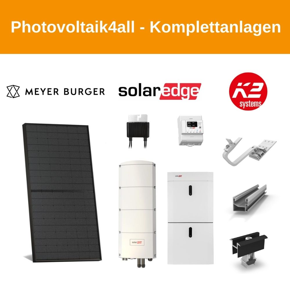 10,395 kWp Meyer Burger PV-Anlage + SolarEdge Hybrid & Speicher