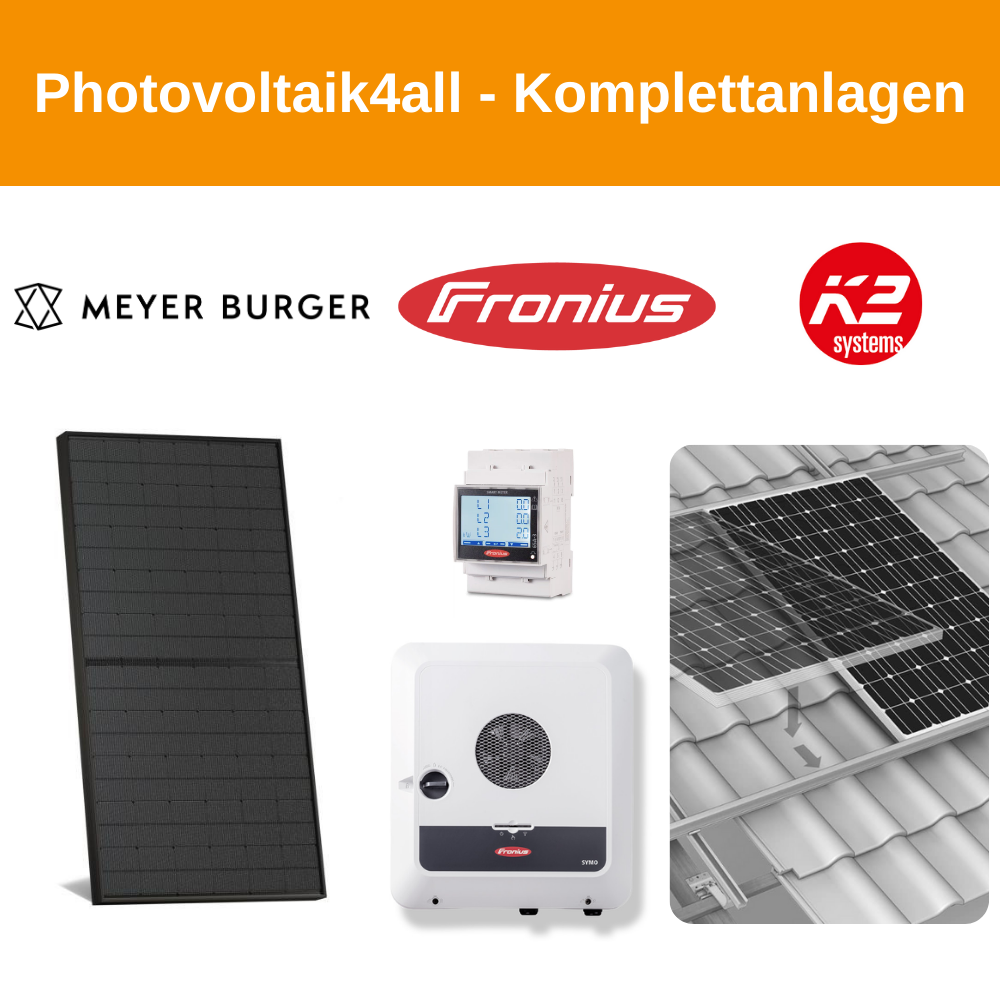 10 kWp Meyer Burger PV-Anlage + Einlegesystem schwarz I Photovoltaik4all