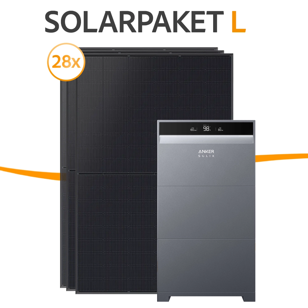 13 kWp Solarpaket L - Anker + JA Solar Fullblack