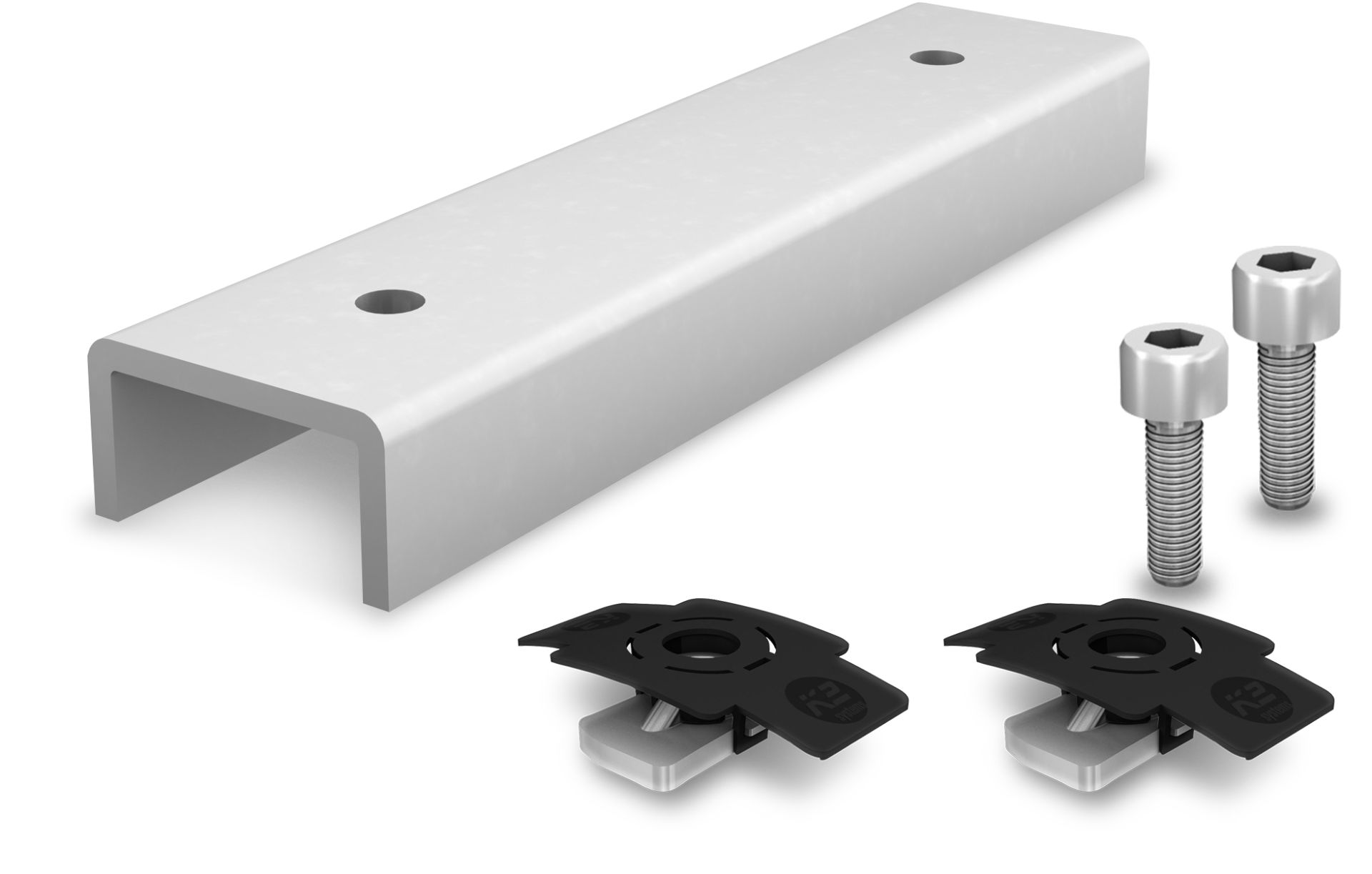 U-Profile Träger, Aluminiumprofil, Schraubenkopf, Montagesystem, Profilhalter