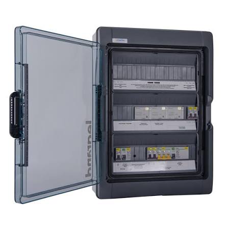 Kasten, Schalterschrank, Stromverteiler, Sicherungskasten, Innenaufbau