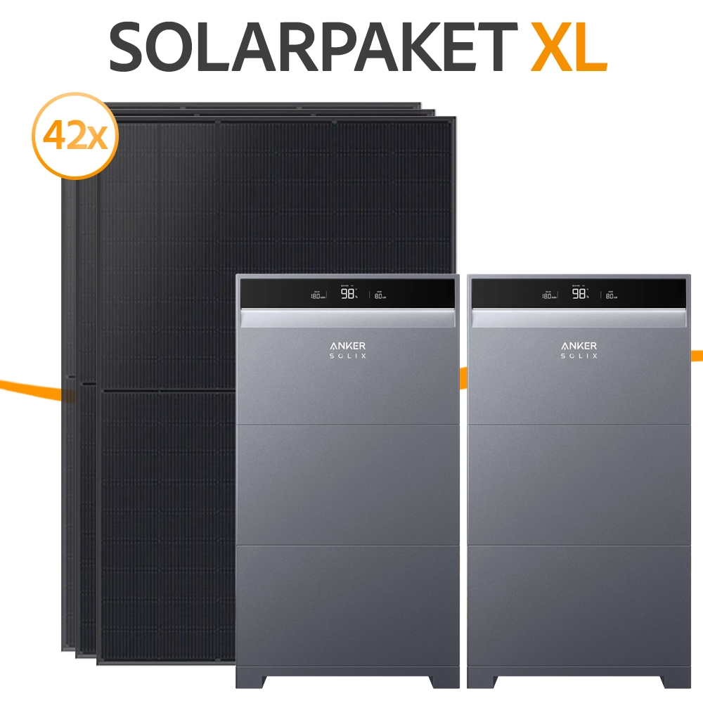 20 kWp Solarpaket XL - Anker + Longi Solar Fullblack