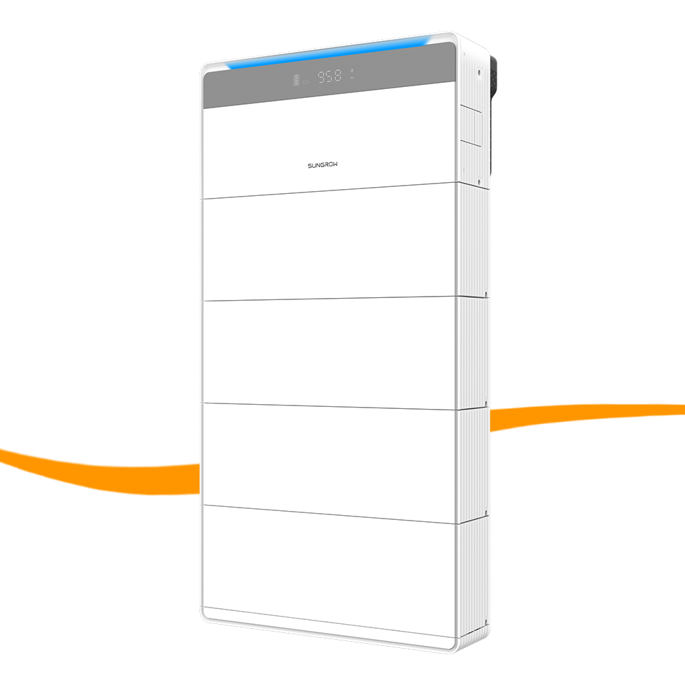 Batteriespeicher, Heimspeicher, Modulares Design, Weißes Gehäuse, Digitalanzeige