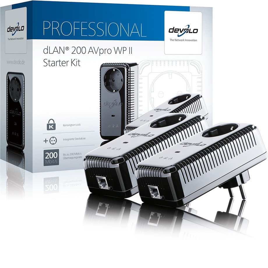 Develo dLAN® 200 AVpro WPII Starter Kit professional