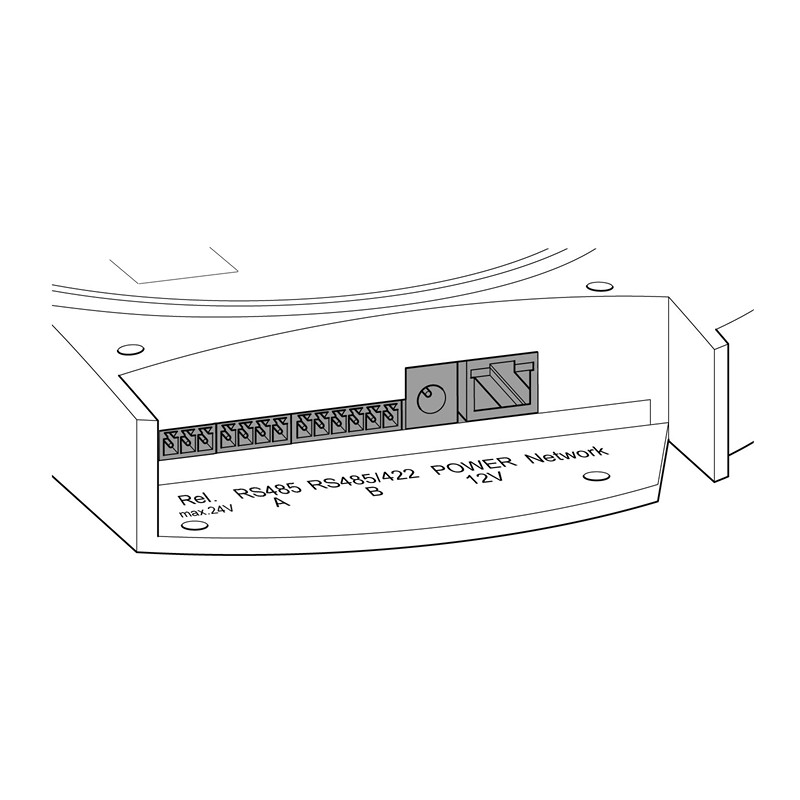 RS485, RS485/422, 12V, Power, Network, RS485, 12V, Netzwerk, Strom, Anschluss