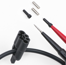 Multi-meter-Probe, Testlead, Banana plug, Spade tip, Electrical probe, Kabel, Stecker, 4-polig, Elektronikzubehör, Anschluss
