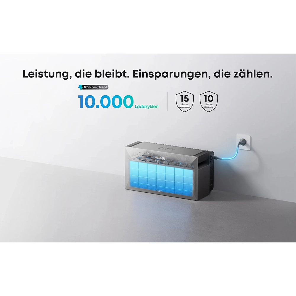 Powerbank, Solarpanel-Akku, USB-C, blaues Leuchten, Ladeeinrichtung