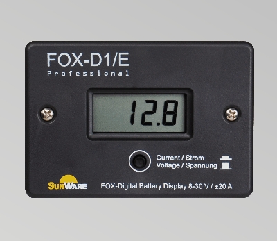 SunWare FOX-D1E Displayanzeige, 20A, 8-30V
