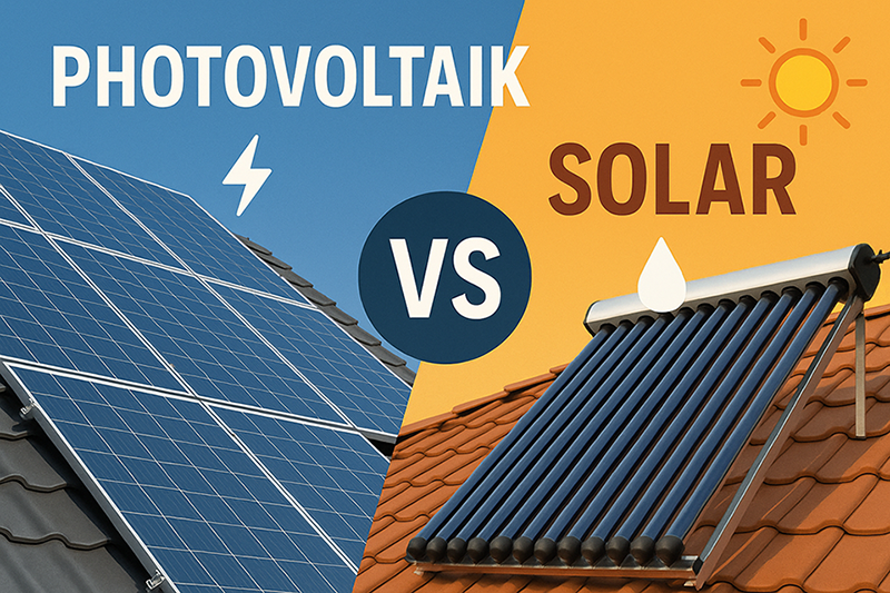Vergleich von Photovoltaik und Solar, Photovoltaik vs. Solar